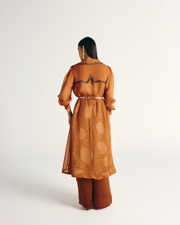 REEMA TRENCH COAT SET-3 PCS