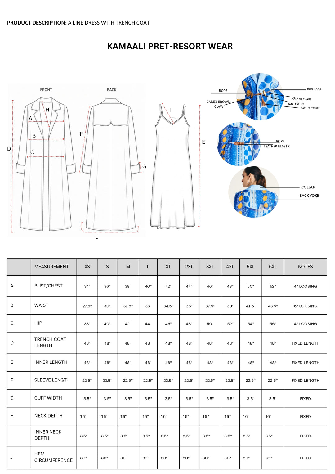 HALA TRENCH COAT SET-2 PCS