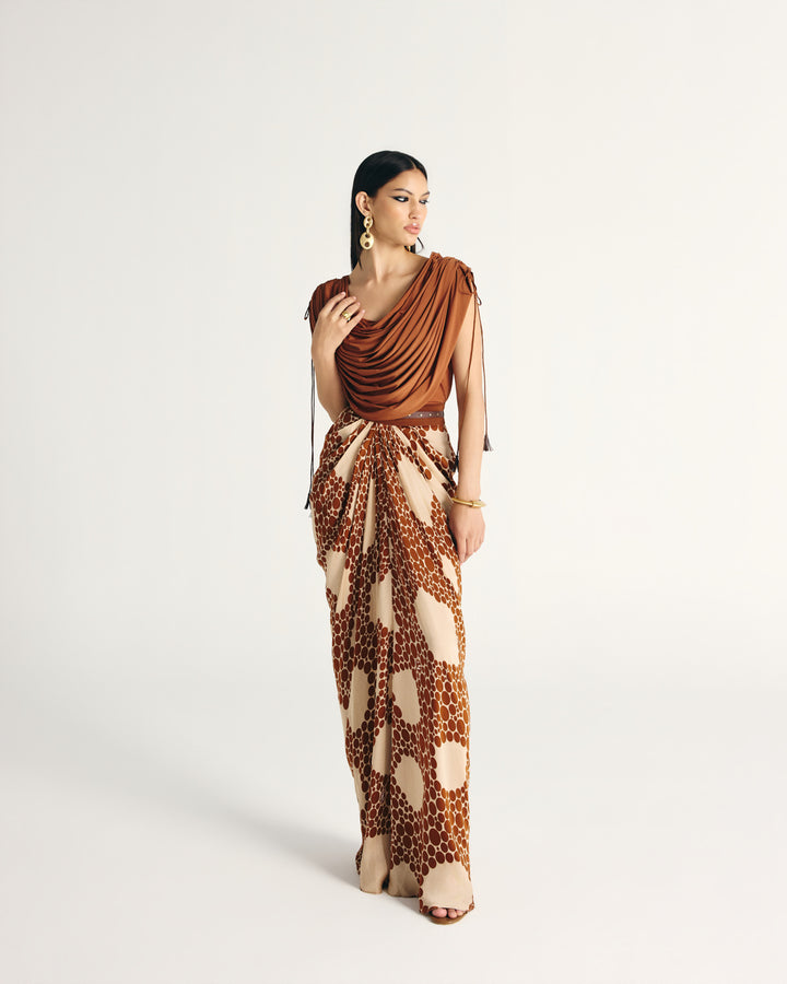 ZIVA DRAPE SKIRT SET