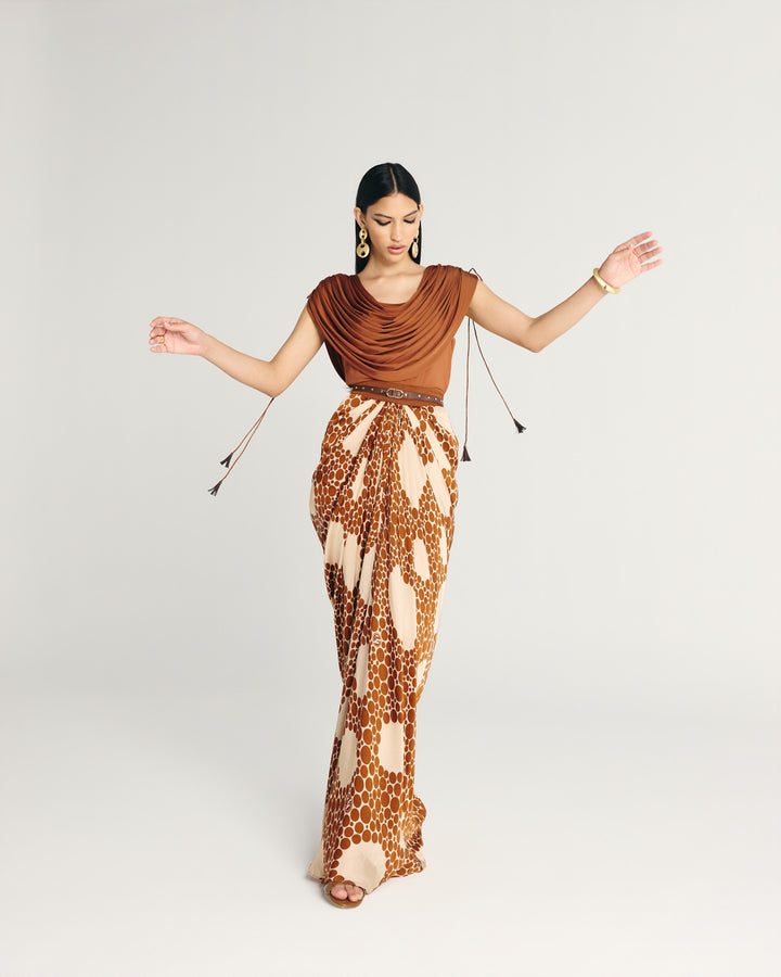 ZIVA DRAPE SKIRT SET
