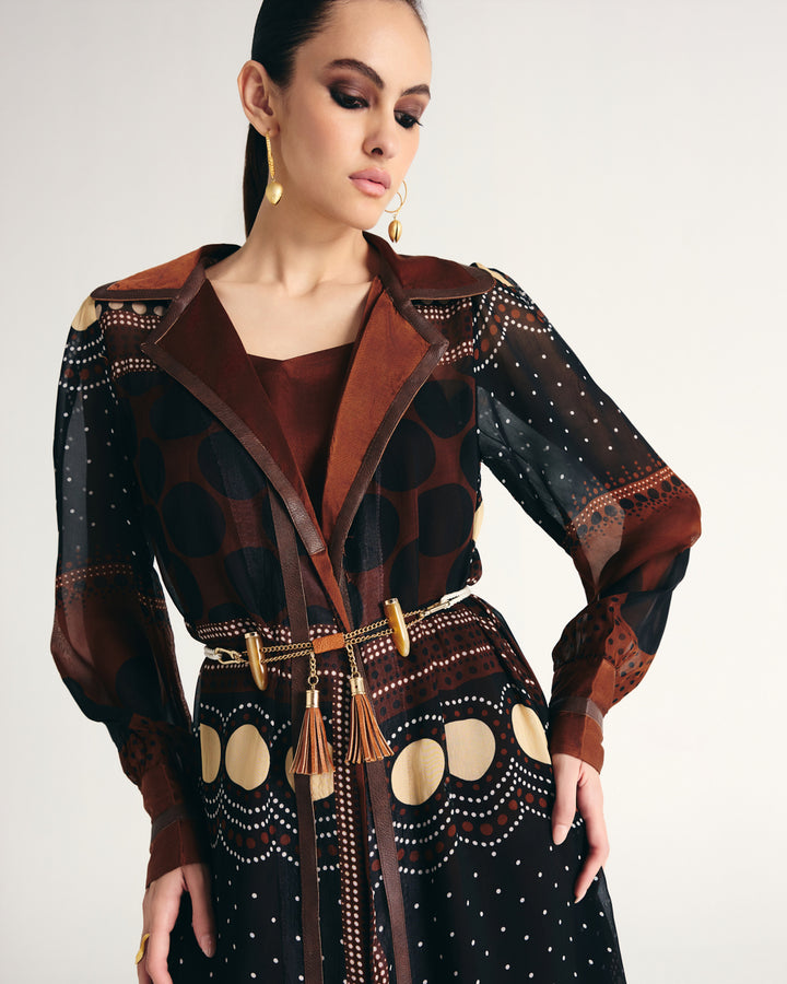RUWAIDA TRENCH COAT SET-2 PCS
