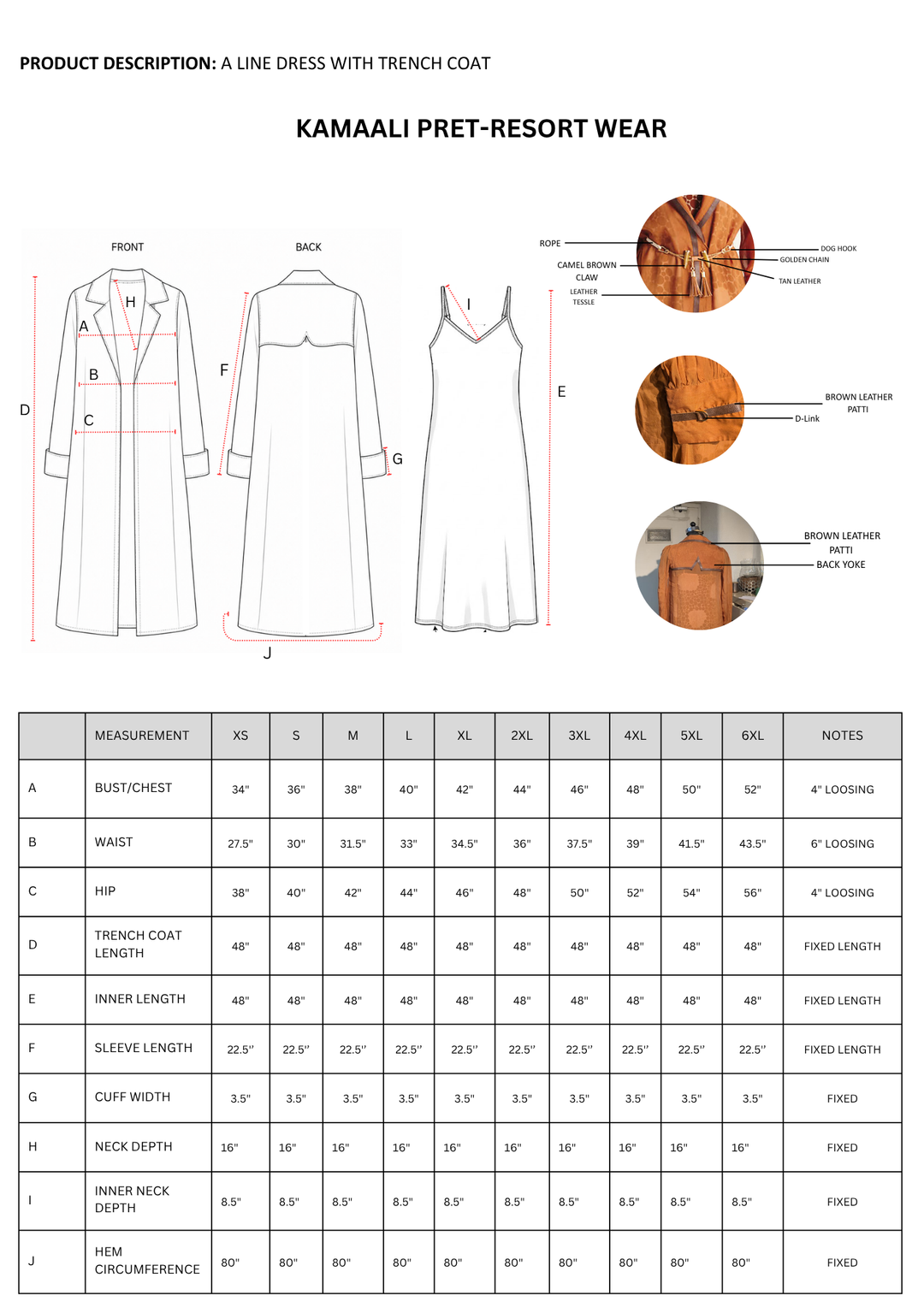 REEMA TRENCH COAT SET-2 PCS