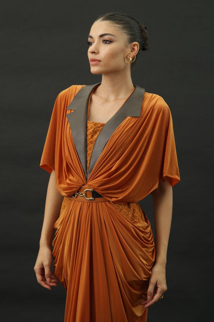 friya draped dress