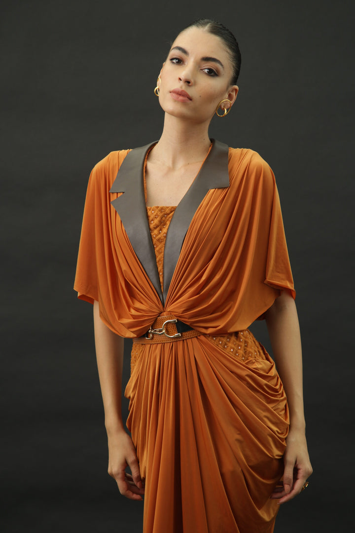 friya draped dress