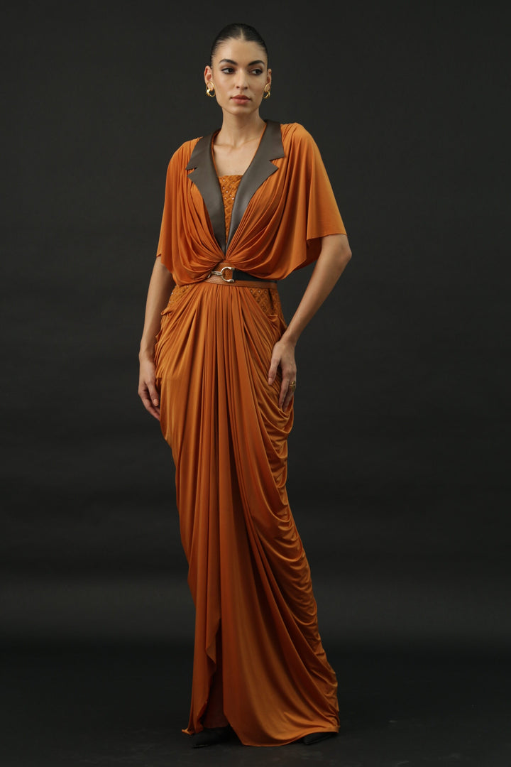 friya draped dress