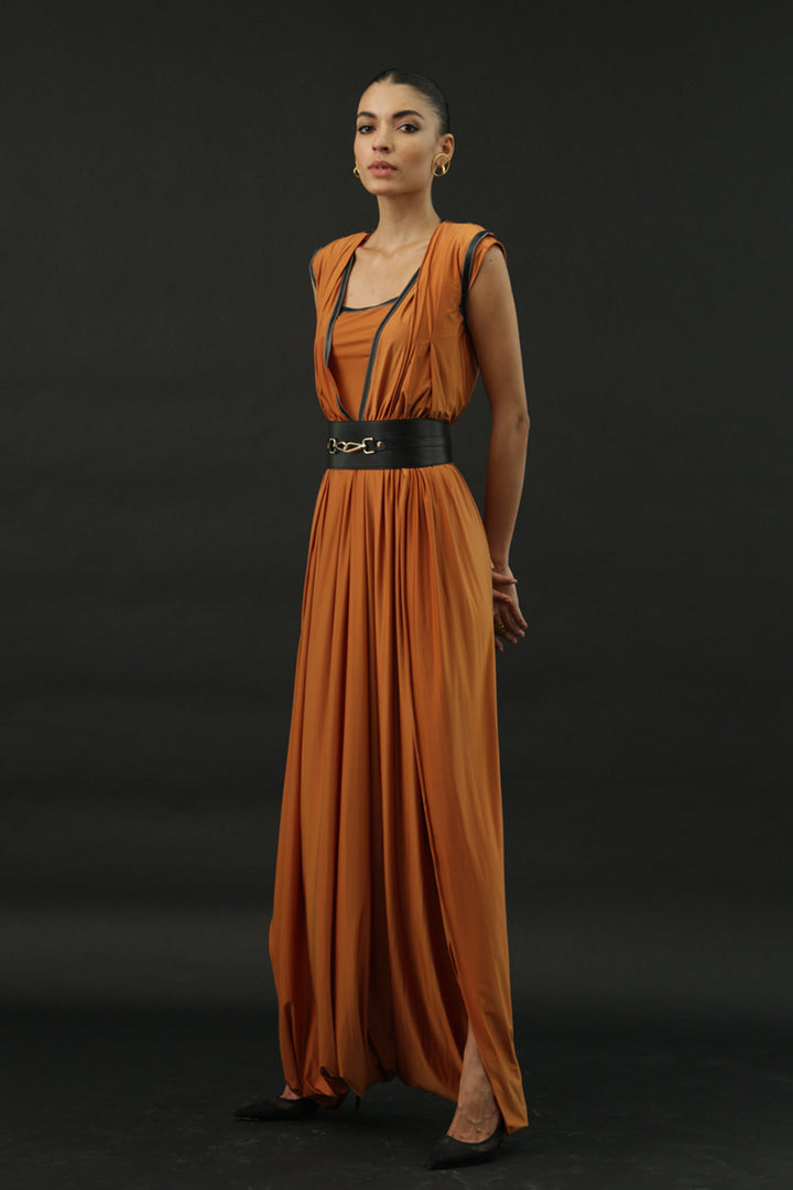 Shakira draped dress