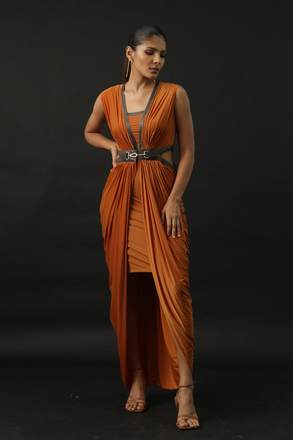 Cyra draped dress