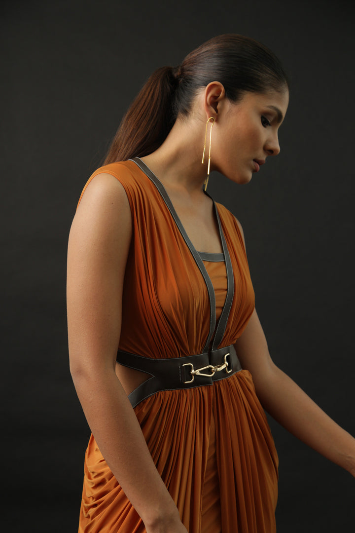 Cyra draped dress