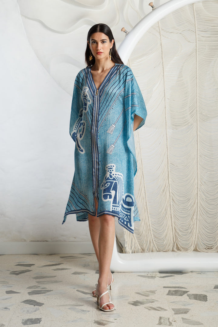 Luxury Leila Print Designer Kaftans For Women