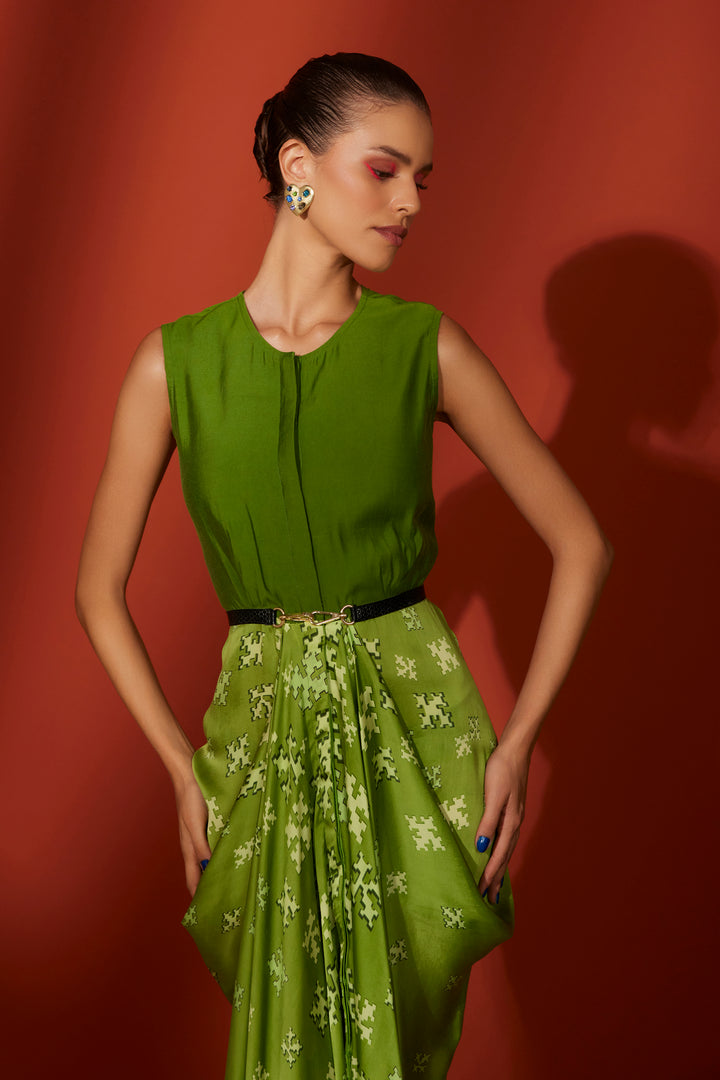 Green Izumi Luxury Dress for Women Online