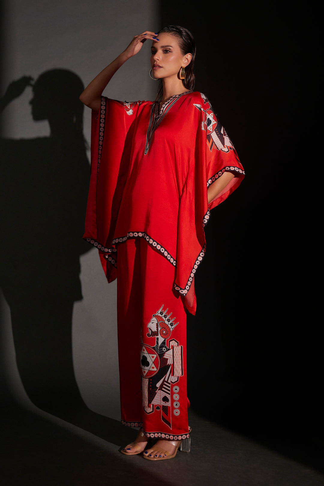 Luxury Red Flash Kaftan for Women