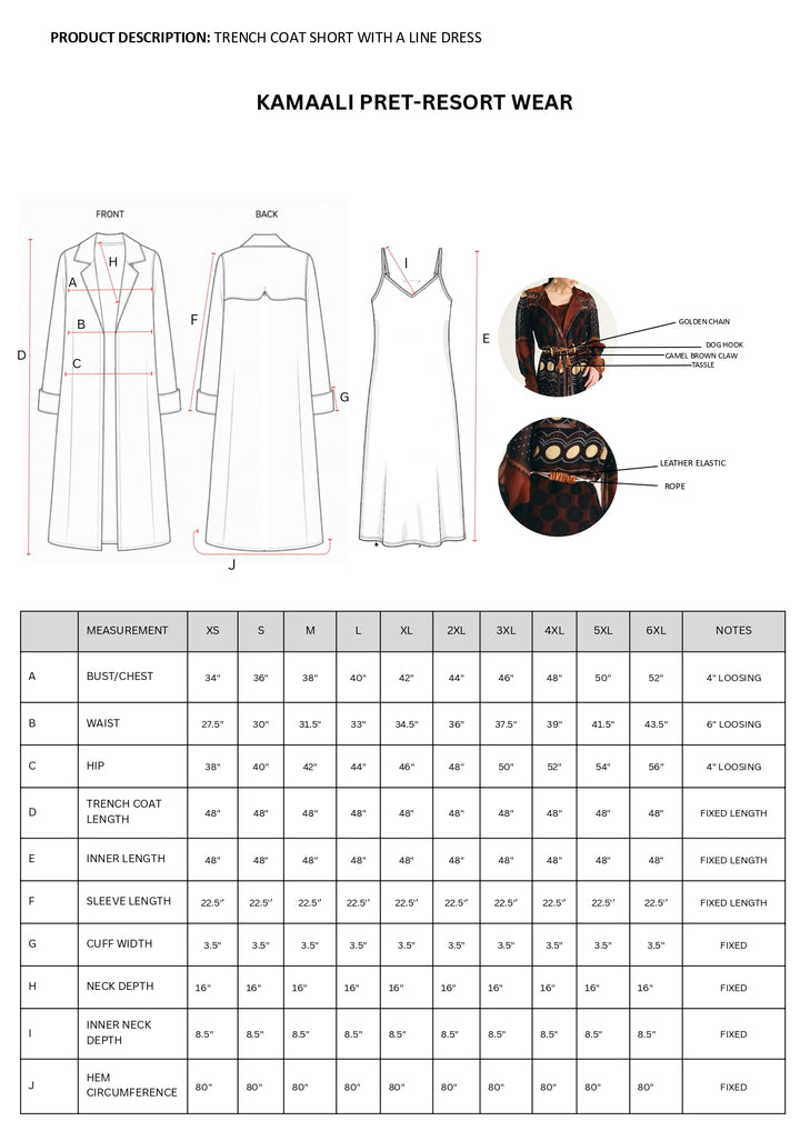 RUWAIDA TRENCH COAT SET-2 PCS