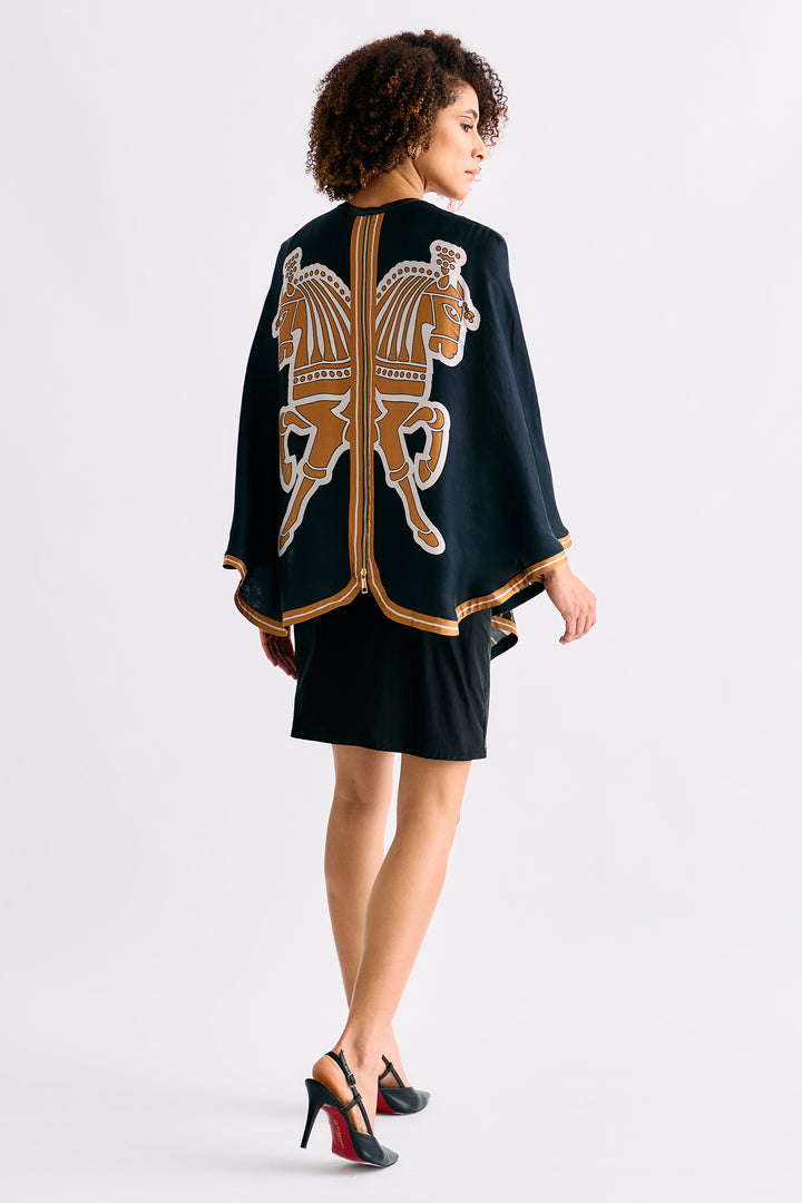 Black Dendera Cape for women