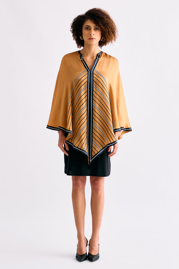 Luxury print capes for women