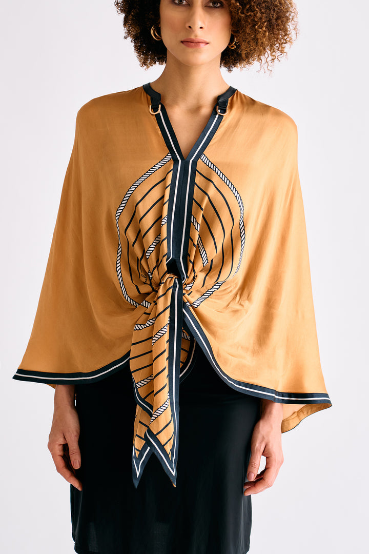 Luxury print capes for women
