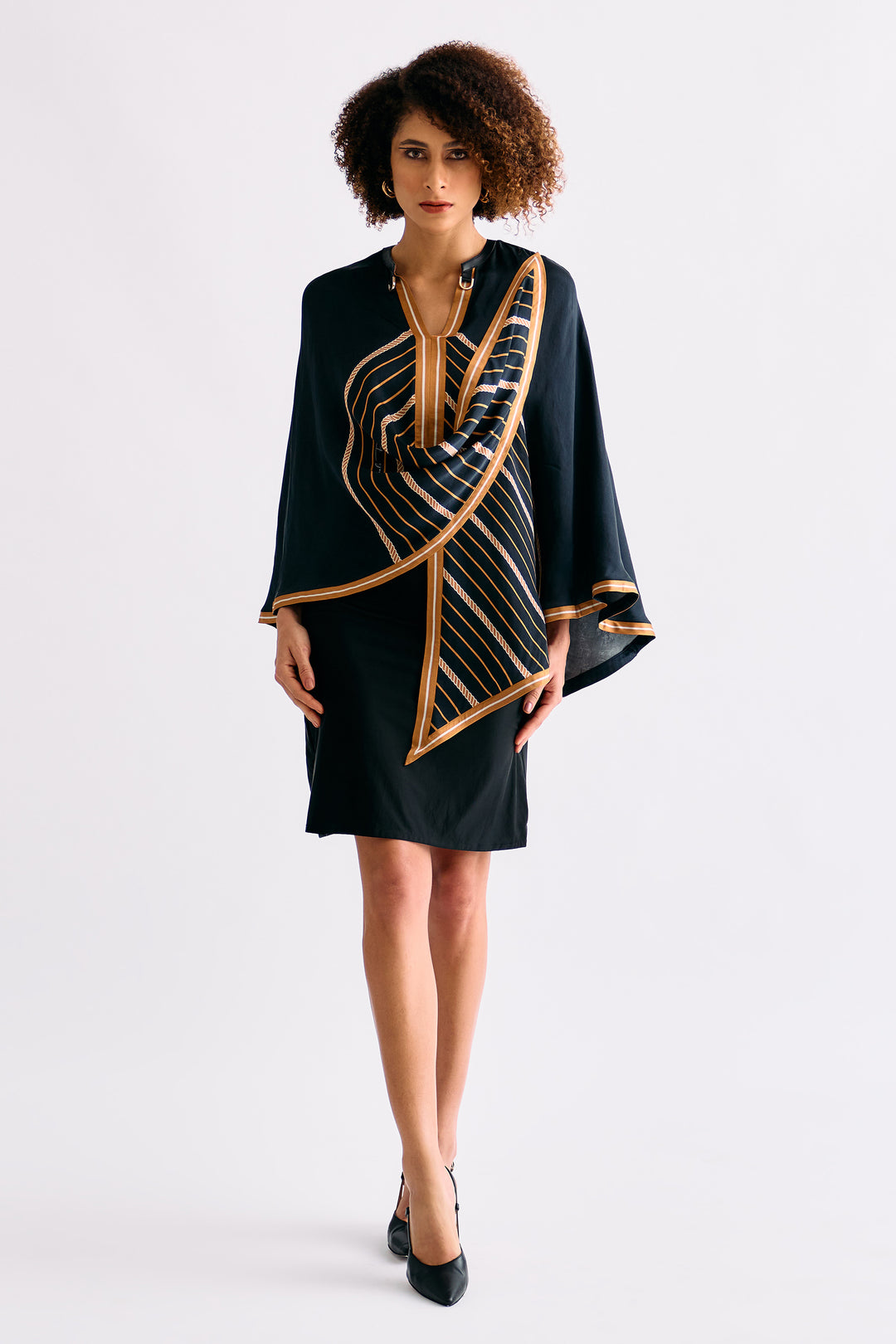 Black Dendera Cape for women